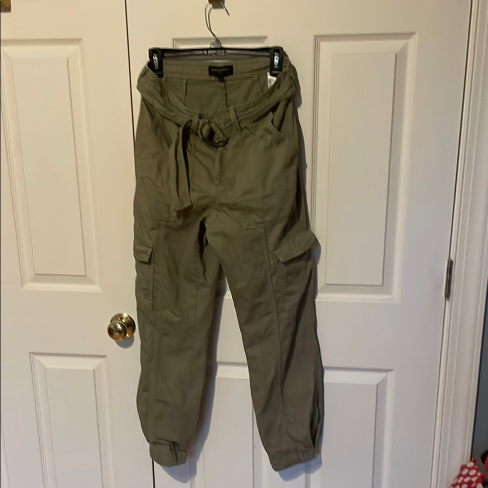 Banana Republic Green Cargo Pants Relaxed Fit 4 tall